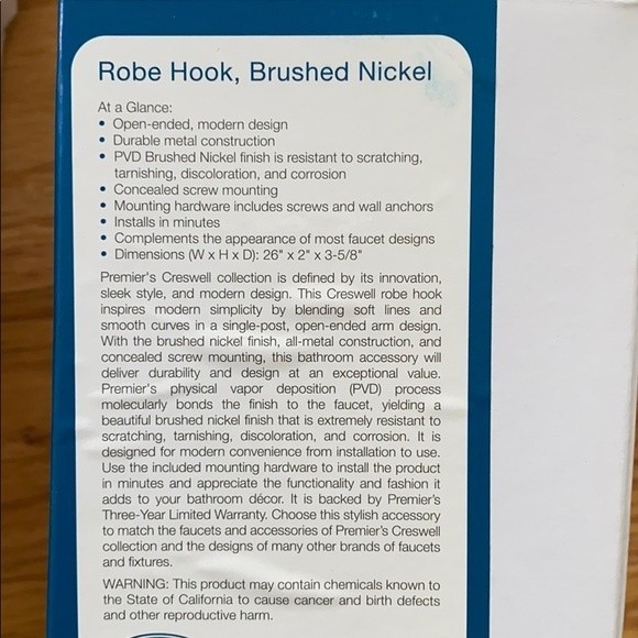 Robe hook.  Set of 2 - Picture 2 of 2